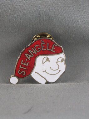 Vintage Bonhomme Head Pin -- Great Theme - Inlaid Pin